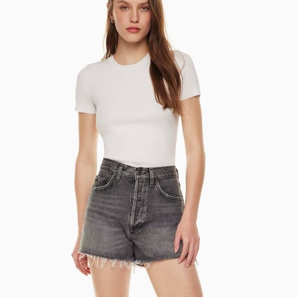 Agolde Black Jean Shorts - Picture 5 of 13